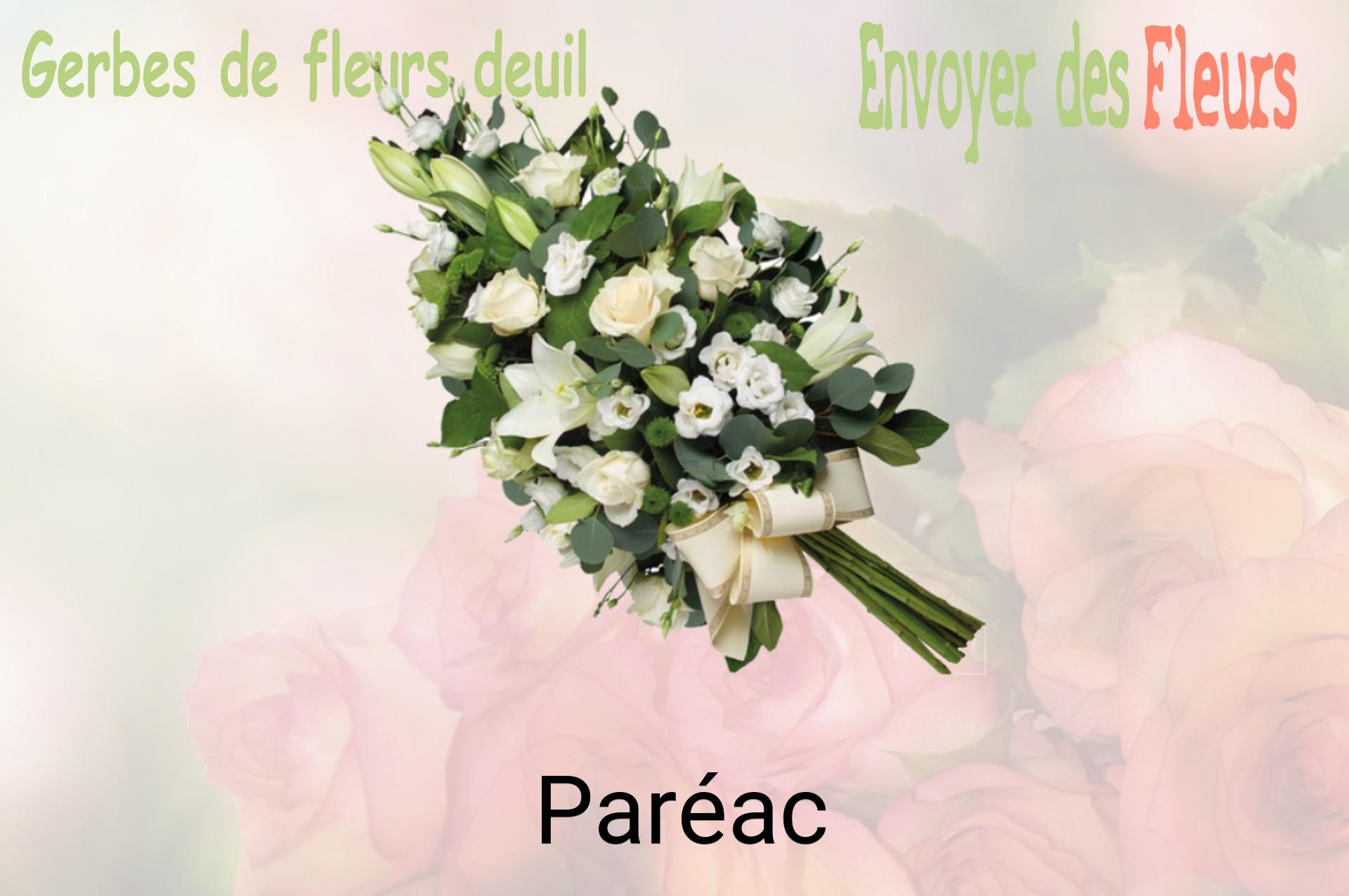 Gerbe de fleurs de deuil livrée à Paréac